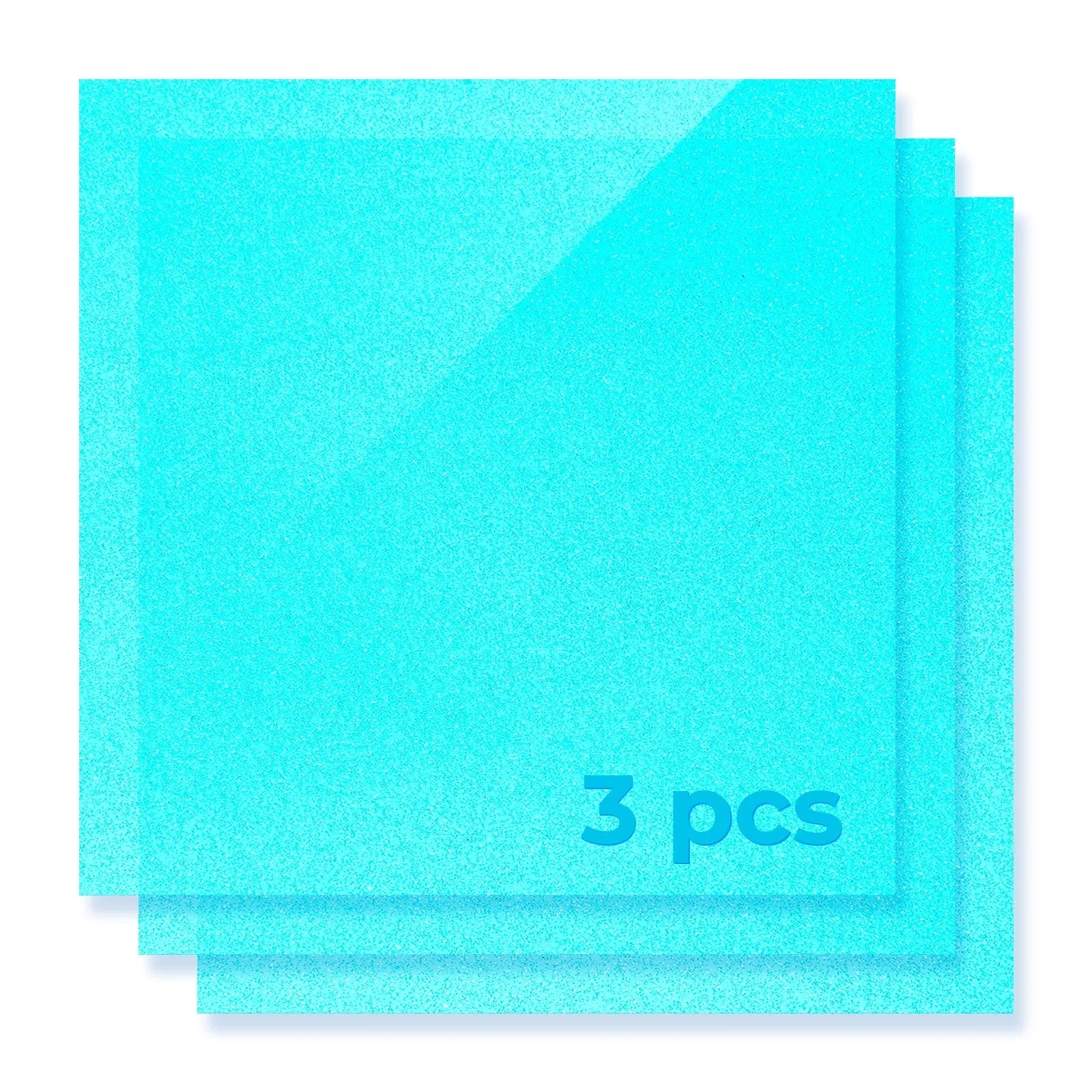 3mm Blue Glitter Translucent Glossy Acrylic Sheet Plexiglass (3pcs)