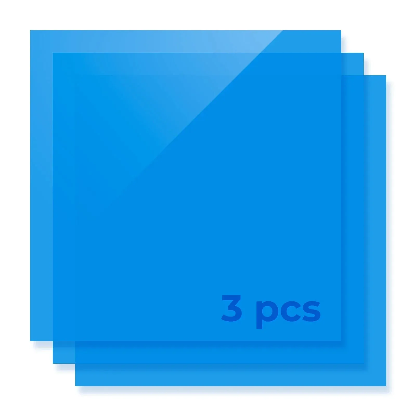 3mm Cobalt Blue Translucent Glossy Acrylic Sheet Plexiglass (3pcs)
