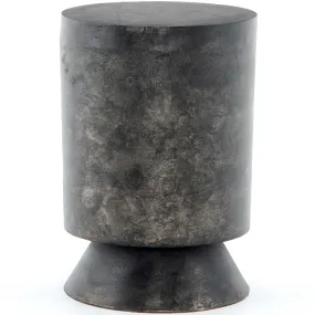 Antonella End Table, Raw Black