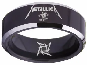 Metallica Ring Black Ring Tungsten Ring Hard Metal #metallica